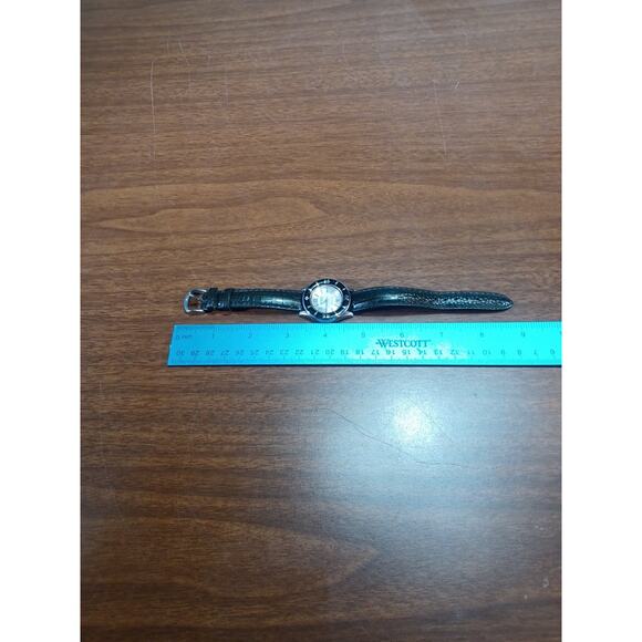 Designer Ecclissi Ladies Sterling Silver Case & Genuine Leather Strap Watch - Picture 10 of 12